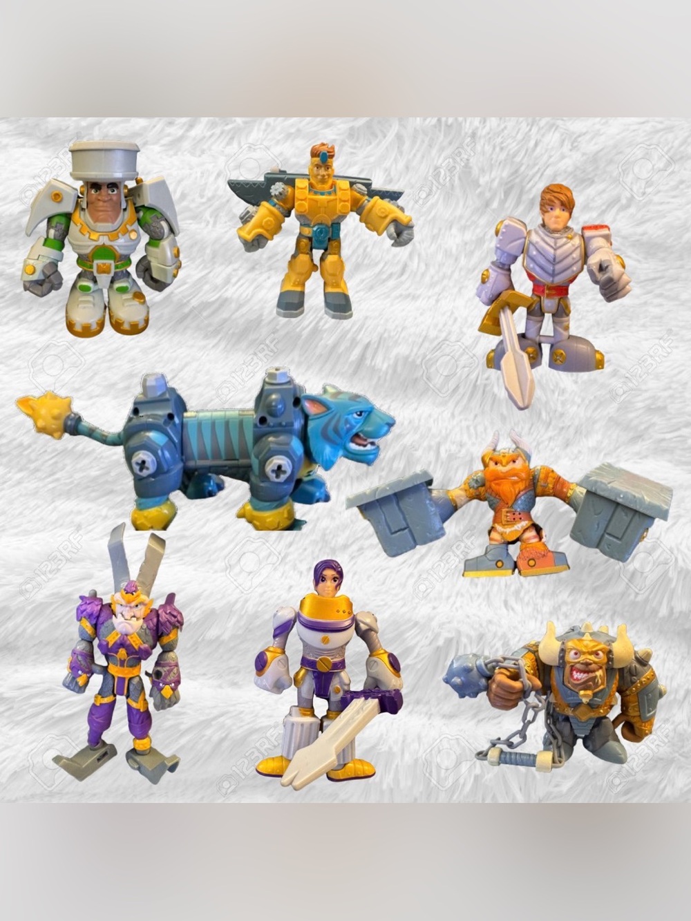 Little Tikes Kingdom Builders Toy Lot Figure Bundle, Hammer/Head Build/Beast etc